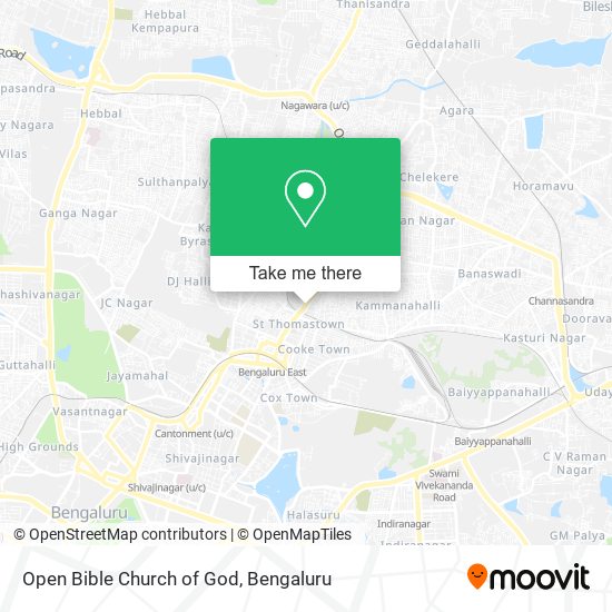 Open Bible Church of God map