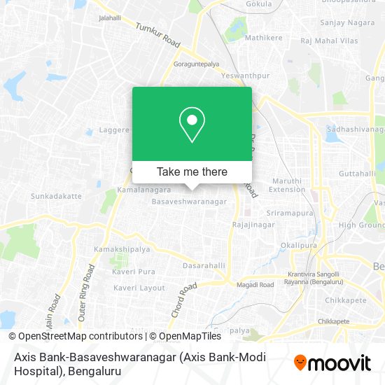 Axis Bank-Basaveshwaranagar (Axis Bank-Modi Hospital) map