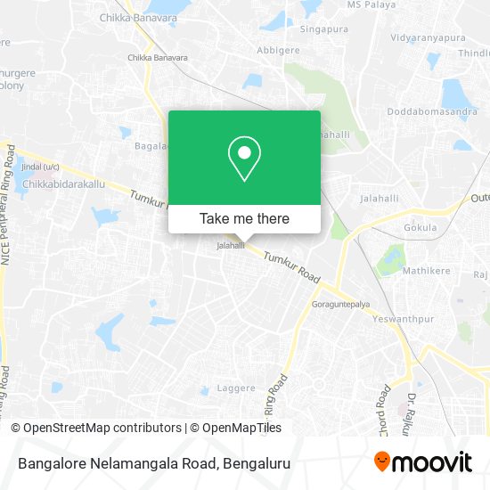 Bangalore Nelamangala Road map