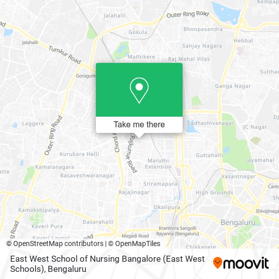 East West School of Nursing Bangalore (East West Schools) map