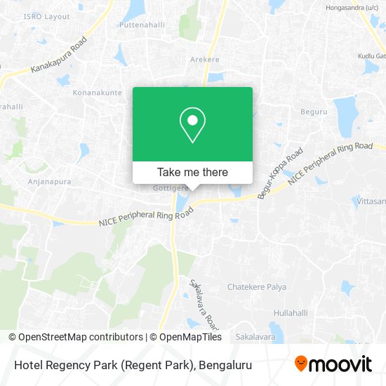 Hotel Regency Park (Regent Park) map