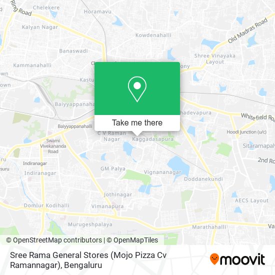 Sree Rama General Stores (Mojo Pizza Cv Ramannagar) map