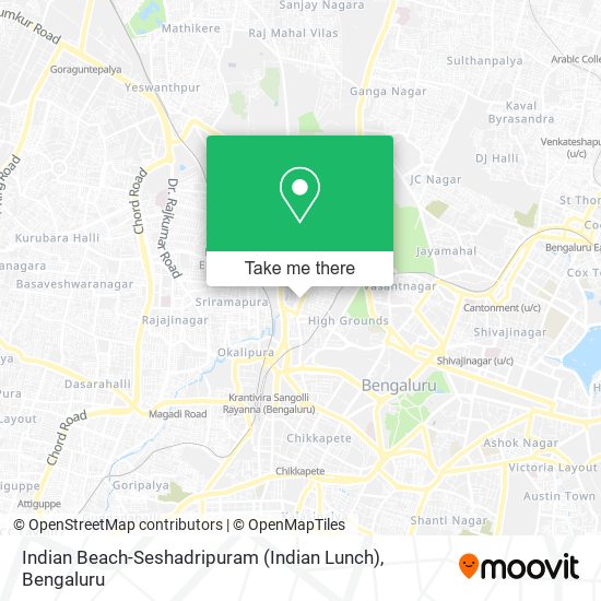 Indian Beach-Seshadripuram (Indian Lunch) map