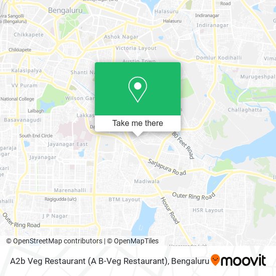 A2b Veg Restaurant (A B-Veg Restaurant) map