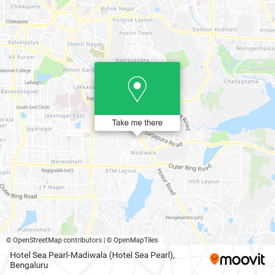 Hotel Sea Pearl-Madiwala map
