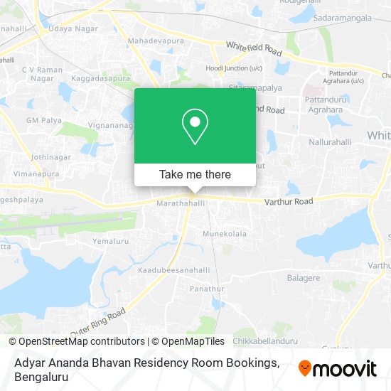 Adyar Ananda Bhavan Residency Room Bookings map