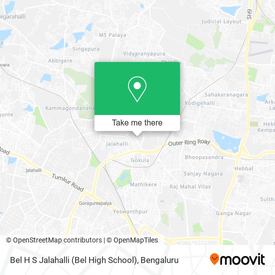Bel H S Jalahalli (Bel High School) map