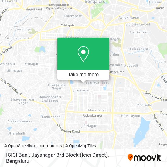 ICICI Bank-Jayanagar 3rd Block (Icici Direct) map