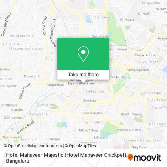 Hotel Mahaveer-Majestic (Hotel Mahaveer-Chickpet) map