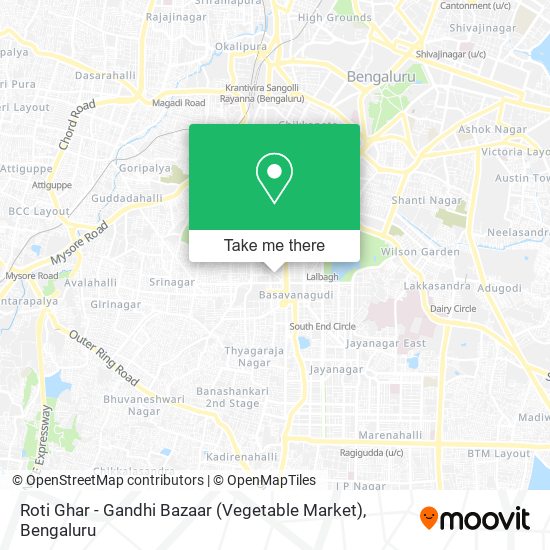 Roti Ghar - Gandhi Bazaar (Vegetable Market) map