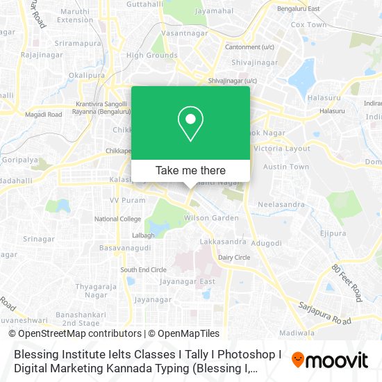 Blessing Institute Ielts Classes I Tally I Photoshop I Digital Marketing Kannada Typing map