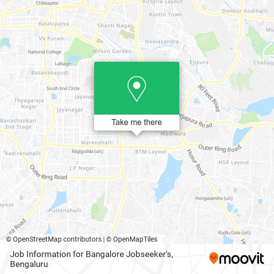 Job Information for Bangalore Jobseeker's map