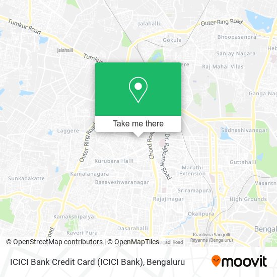 ICICI Bank Credit Card map