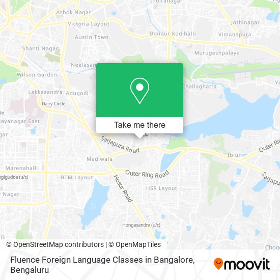 Fluence Foreign Language Classes in Bangalore map