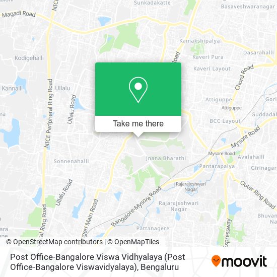 Post Office-Bangalore Viswa Vidhyalaya (Post Office-Bangalore Viswavidyalaya) map