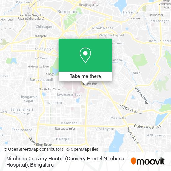 Nimhans Cauvery Hostel map