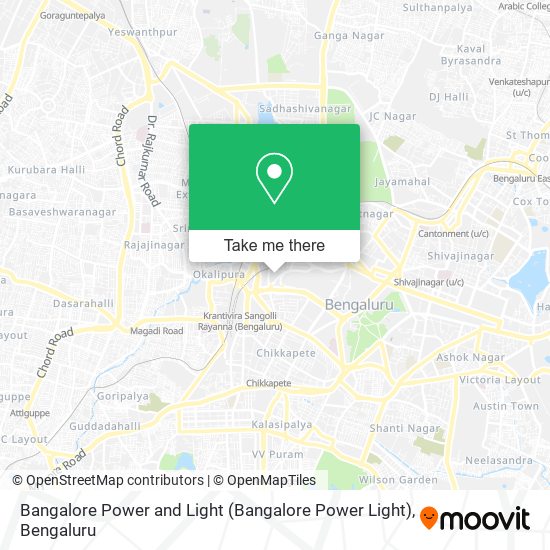 Bangalore Power and Light map