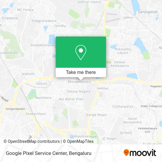 Google Pixel Service Center map