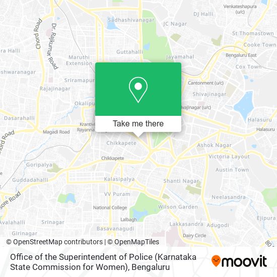 Office of the Superintendent of Police (Karnataka State Commission for Women) map