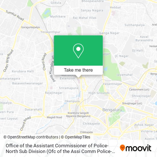 Office of the Assistant Commissioner of Police-North Sub Division map