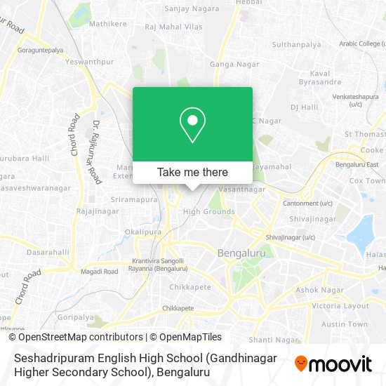 Seshadripuram English High School (Gandhinagar Higher Secondary School) map