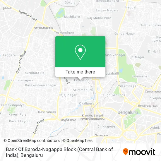 Bank Of Baroda-Nagappa Block (Central Bank of India) map