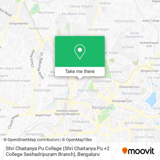 Shri Chaitanya Pu College (Shri Chaitanya Pu +2 College Seshadripuram Branch) map
