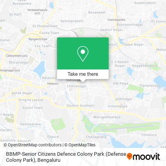 BBMP-Senior Citizens Defence Colony Park (Defense Colony Park) map