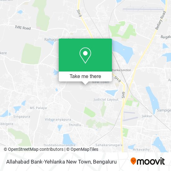 Allahabad Bank-Yehlanka New Town map