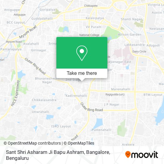 Sant Shri Asharam Ji Bapu Ashram, Bangalore map