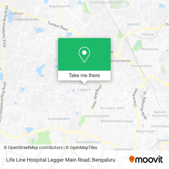 Life Line Hospital Legger Main Road map