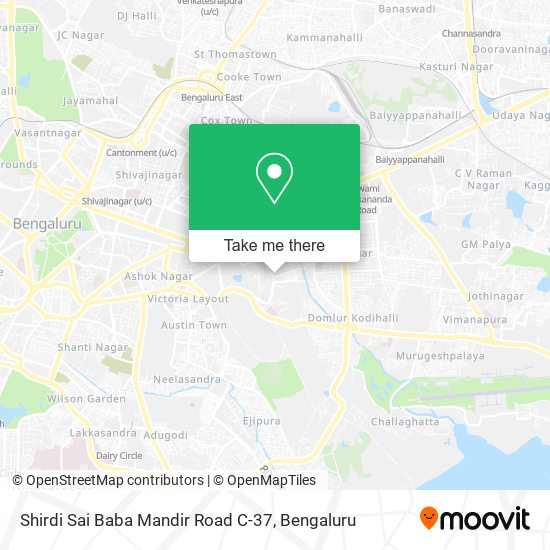 Shirdi Sai Baba Mandir Road C-37 map