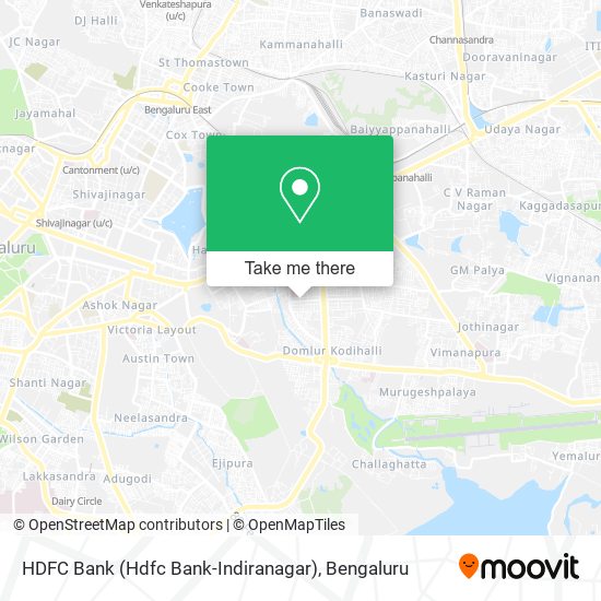 HDFC Bank (Hdfc Bank-Indiranagar) map