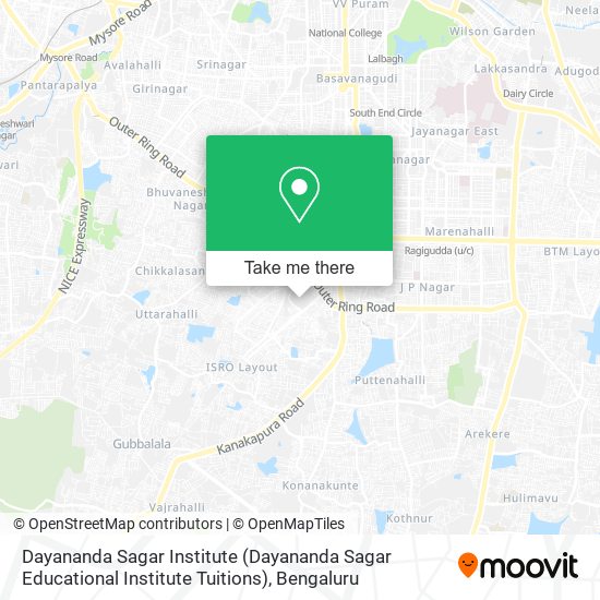 Dayananda Sagar Institute (Dayananda Sagar Educational Institute Tuitions) map