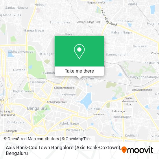 Axis Bank-Cox Town Bangalore (Axis Bank-Coxtown) map