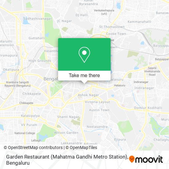 Garden Restaurant (Mahatma Gandhi Metro Station) map