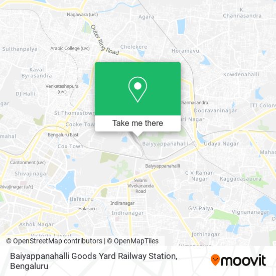 Baiyappanahalli Goods Yard Railway Station map