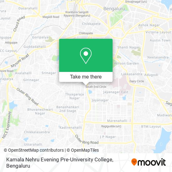 Kamala Nehru Evening Pre-University College map