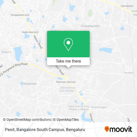 Pesit, Bangalore South Campus map