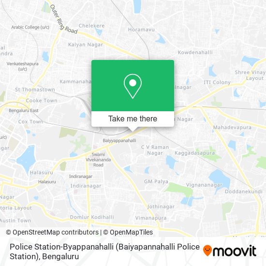 Police Station-Byappanahalli (Baiyapannahalli Police Station) map