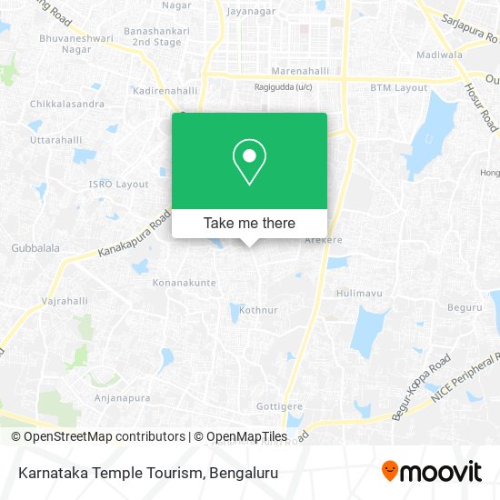 Karnataka Temple Tourism map