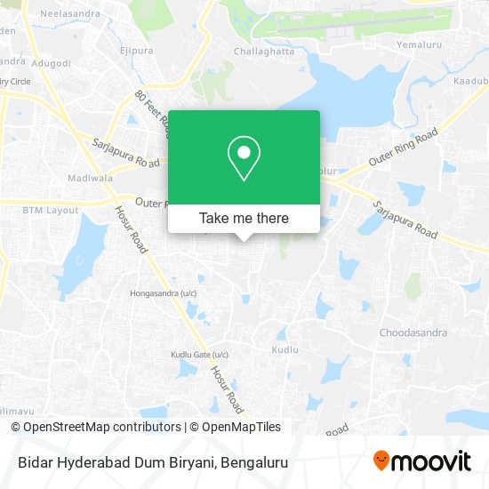 Bidar Hyderabad Dum Biryani map