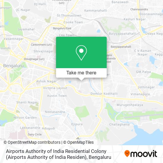 Airports Authority of India Residential Colony map