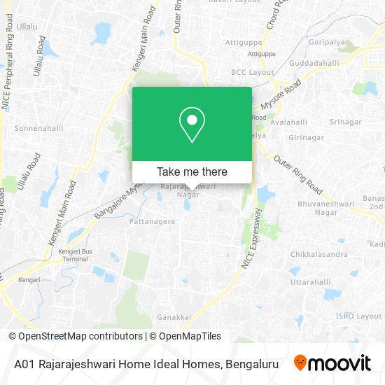 A01 Rajarajeshwari Home Ideal Homes map