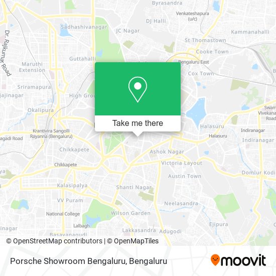Porsche Showroom Bengaluru map
