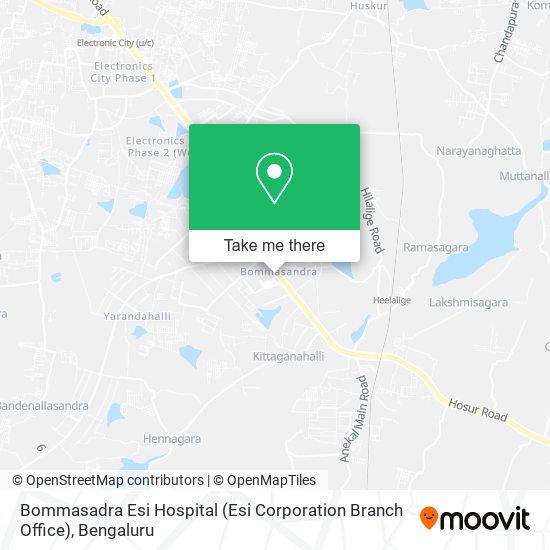 Bommasadra Esi Hospital (Esi Corporation Branch Office) map