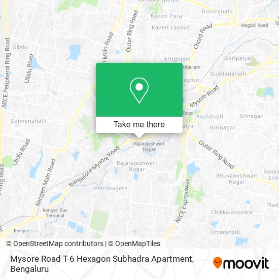 Mysore Road T-6 Hexagon Subhadra Apartment map
