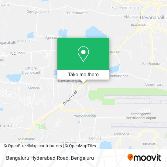 Bengaluru Hyderabad Road map
