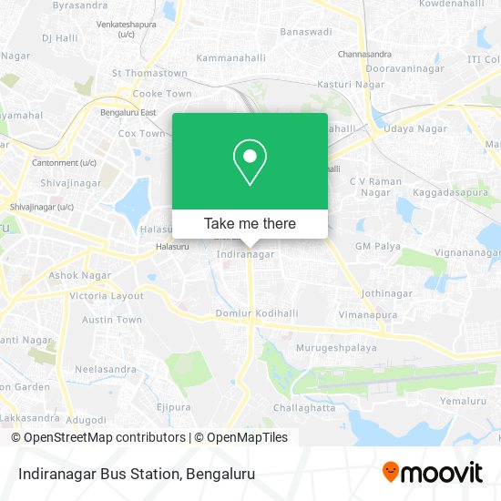 Indiranagar Bus Station map
