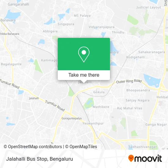 Jalahalli Bus Stop map